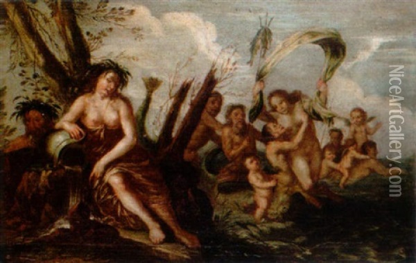 Amphitrite Och Neptunus Oil Painting - Jean-Baptiste van Loo