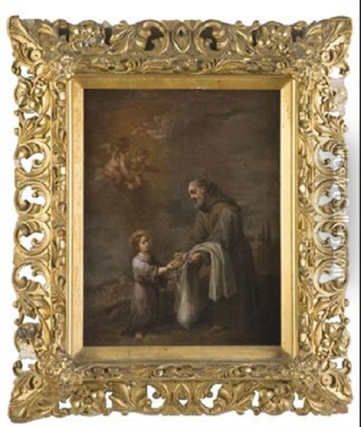 San Felix De Cantalicio Oil Painting - Bartolome Esteban Murillo