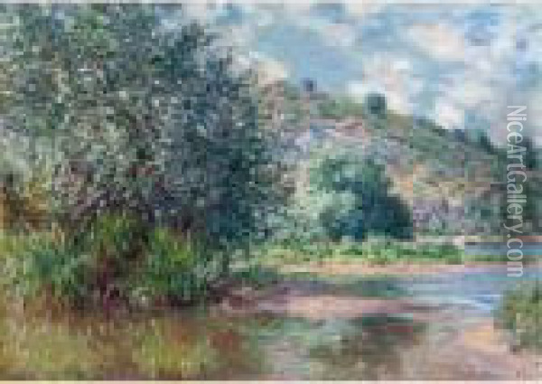 Paysage A Port-villez Oil Painting - Claude Oscar Monet