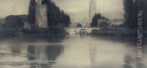 Le Lac D'Amour, Bruges Oil Painting - Fernand Khnopff