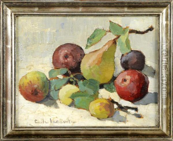 Nature Morte Aux Fruits Oil Painting - Emile Lecomte
