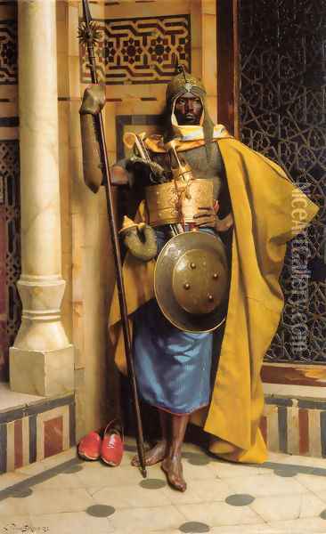 The Palace Guard Oil Painting - Ludwig Deutsch