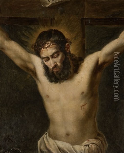 The Crucified Christ Oil Painting - August Kuehne