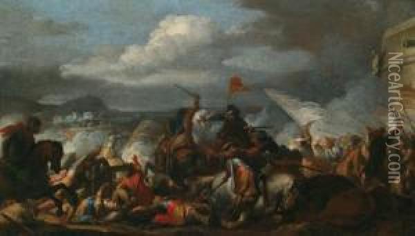 Battaglia Di Cavalleria Oil Painting - Marzio Masturzio