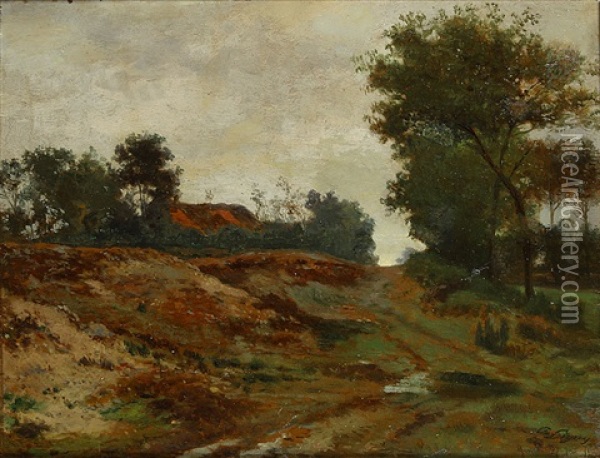 Landschap Met Rode Daken Oil Painting - Charles Ligny