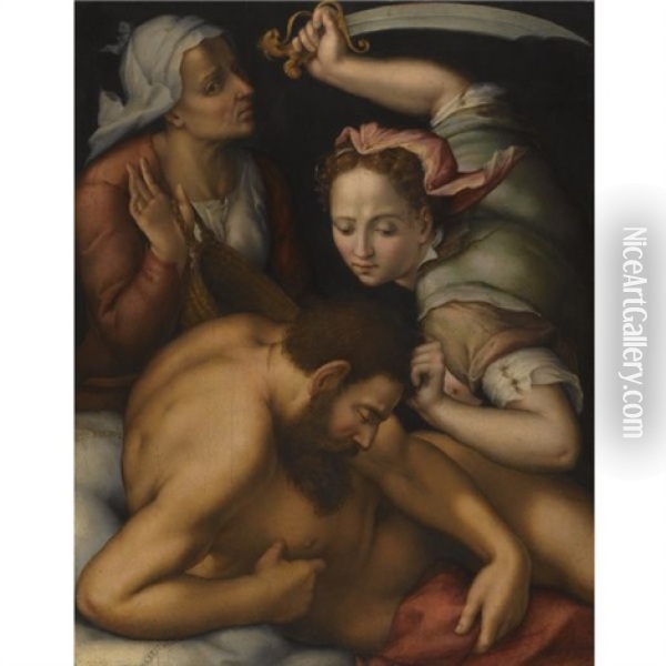 Judith And Holofernes Oil Painting - Pier Francesco Di Jacopo Foschi