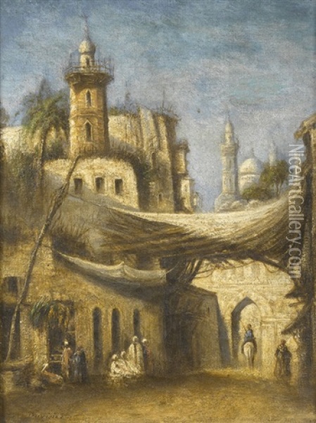 Strassenszene In Istanbul Oil Painting - Henri Duvieux
