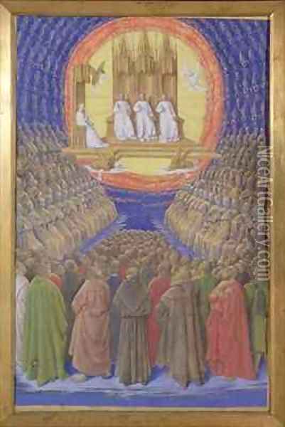 Enthronement of the Virgin or The Trinity in its Glory Oil Painting - Jean Fouquet