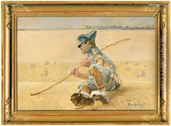 Shepherd Boy Oil Painting - Jacek Malczewski