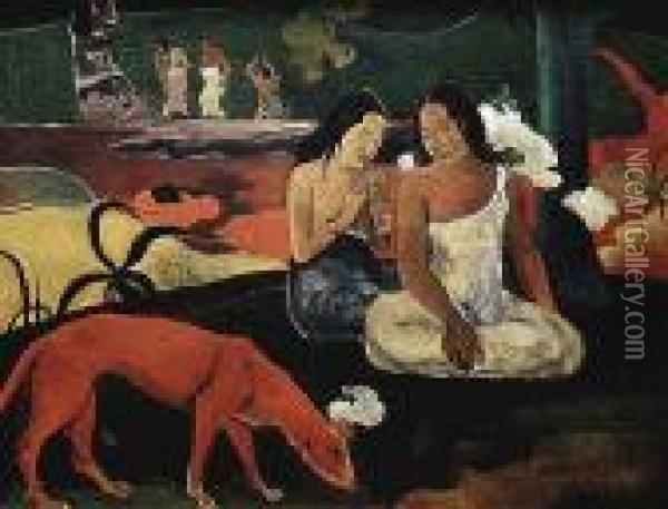 Arearea Oil Painting - Paul Gauguin