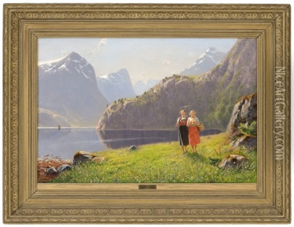 Sommerdag Ved Balestrand Oil Painting - Hans Dahl