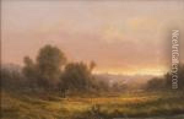 Antonin - Francouzska Krajina Prizapadu Slunce Oil Painting - Antonin Chittussi