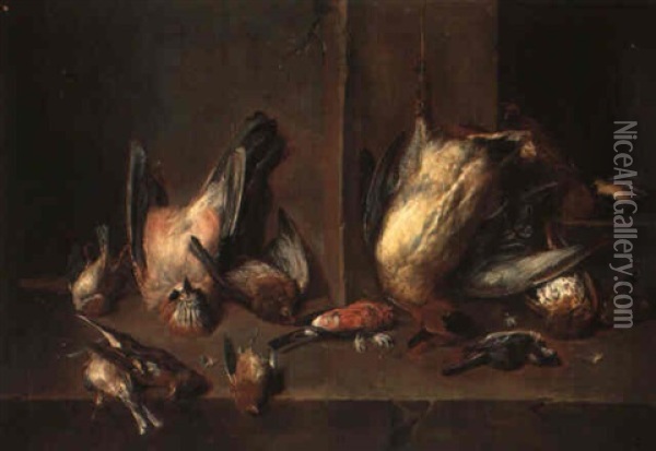 Oiseaux Oil Painting - Jan Van Buken