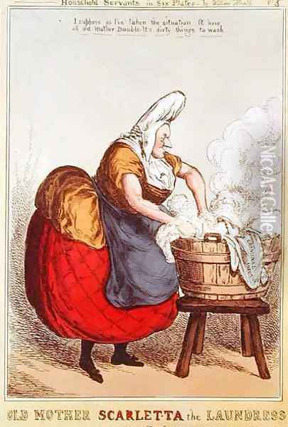 Old Mother Scarletta the Laundress Oil Painting - William Heath