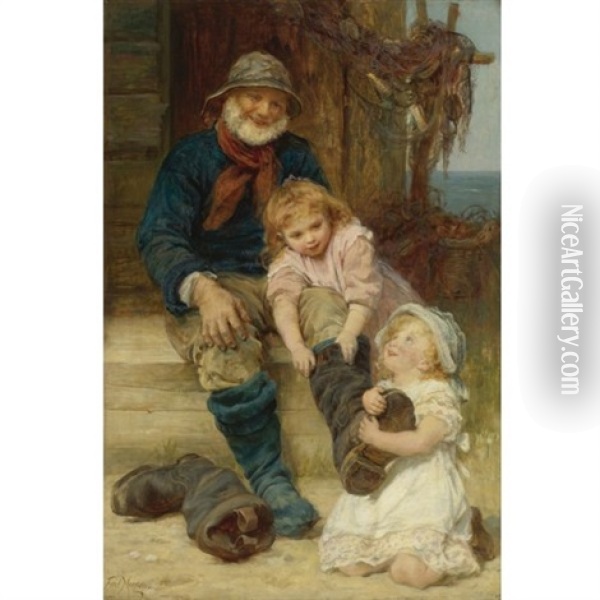 Willing Helpers Oil Painting - Frederick Morgan