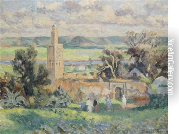 Moroccan Townscape Oil Painting - Roger Fry