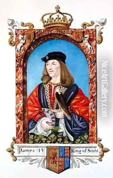Portrait of James IV of Scotland from Memoirs of the Court of Queen Elizabeth Oil Painting - Sarah Countess of Essex