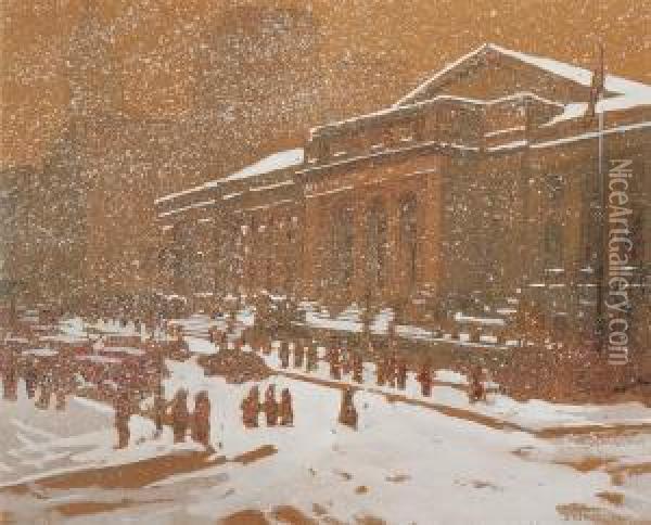 New York Public Library Oil Painting - Johannes Van Der Bilt