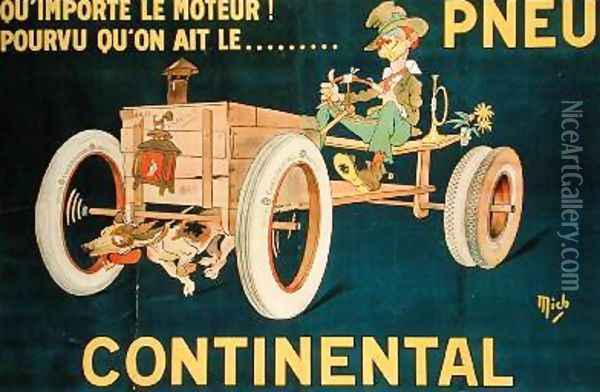 Advertisement for Continental Tyres Oil Painting - Michel, called Mich Liebeaux