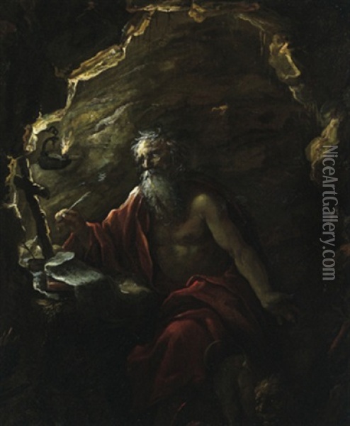 Der Heilige Hieronymus Oil Painting - Petr Brandl