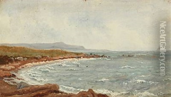 Coastal Scene Oil Painting - Janus la Cour