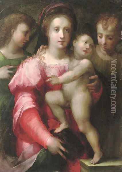 The Madonna and Child Oil Painting - Domenico Puligo