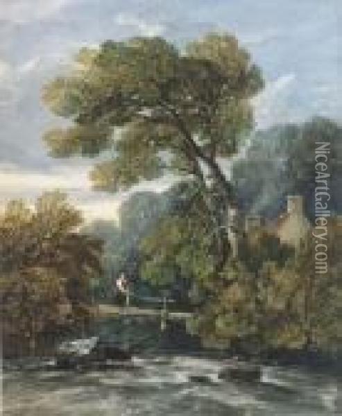 Vale Of Neath, Wales Oil Painting - George Arthur Fripp