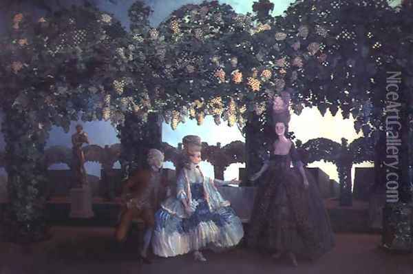 The Evening, 1900-02 Oil Painting - Konstantin Andreevic Somov