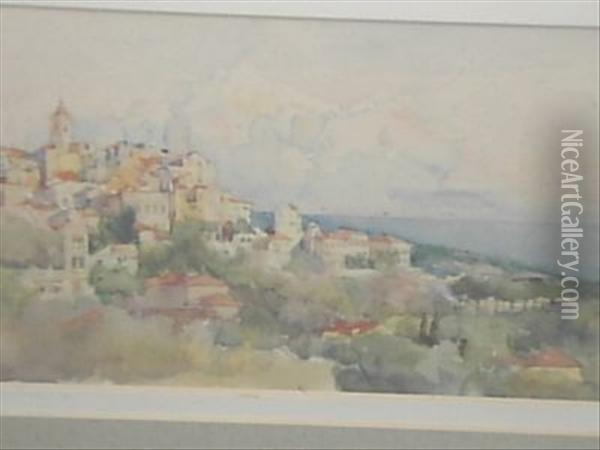 Bordighera Oil Painting - Frances E. Nesbitt