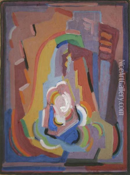 Abstract Composition Oil Painting - Mainie Harriet Jellett