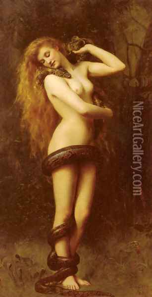 Lilith, 1887 Oil Painting - John Maler Collier