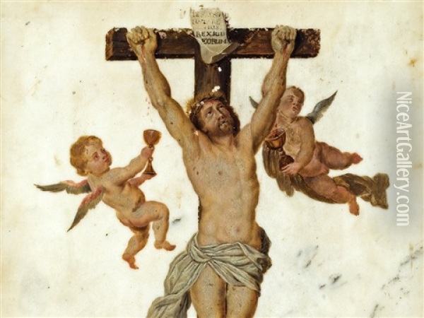 Crucifixion Oil Painting - Pasquale Ottino