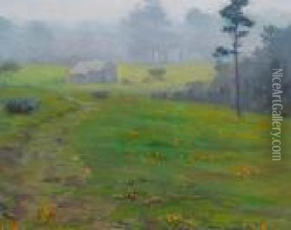 Poppy Hill In Fog Oil Painting - William Posey Silva