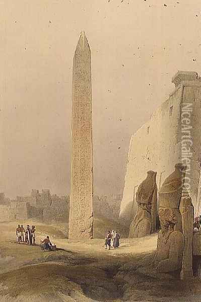 Obelisk at Luxor, from Egypt and Nubia, Vol.1 Oil Painting - David Roberts