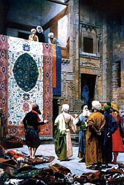 The Carpet Merchant Oil Painting - Jean-Leon Gerome