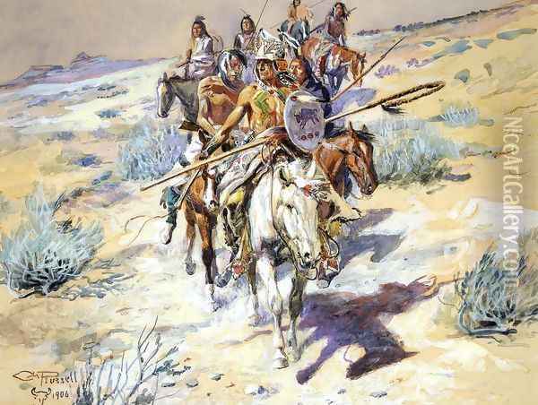 Return of the Warriors Oil Painting - Charles Marion Russell