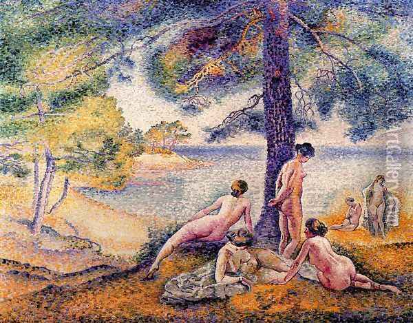 A Place In The Shade Oil Painting - Henri Edmond Cross
