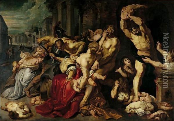 Massacre of the Innocents Oil Painting - Peter Paul Rubens