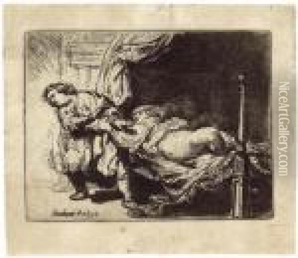 Joseph And Potiphar's Wife Oil Painting - Rembrandt Van Rijn
