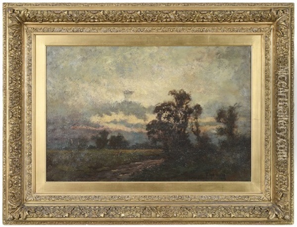 Landscape With Cloudy Skies Oil Painting - Theo Hyslop