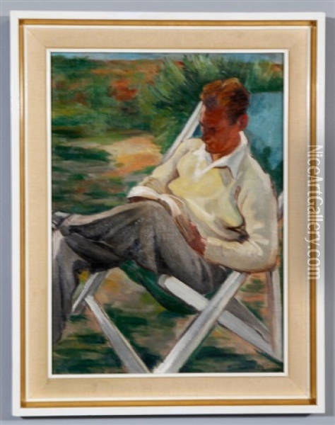 Portrait Of A Man Oil Painting - Elie Anatole Pavil