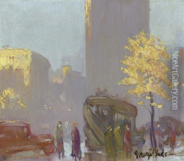 Fifth Avenue, New York Oil Painting - George Benjamin Luks