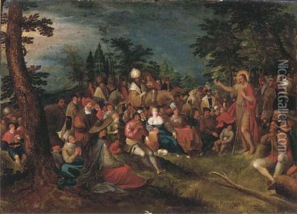The Predication Of The Baptist Oil Painting - Frans II Francken
