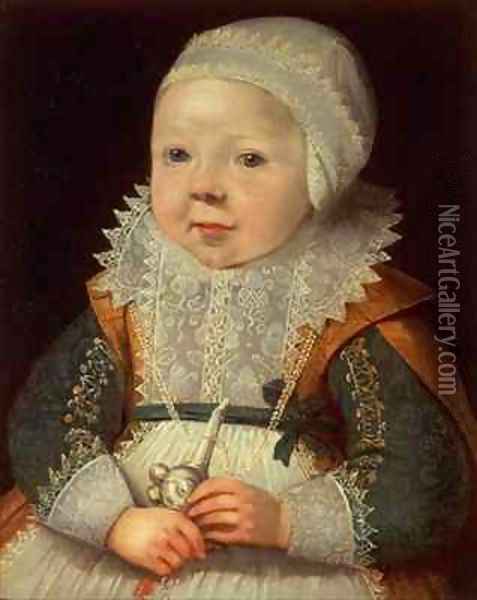 Portrait of a Child Oil Painting - Wybrand Simonsz. de Geest