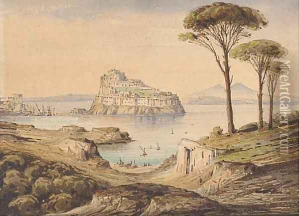 Castello di Ischia, Corfu Oil Painting - Gabriel Carelli