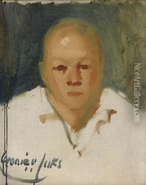 Portrait Study Oil Painting - George Benjamin Luks