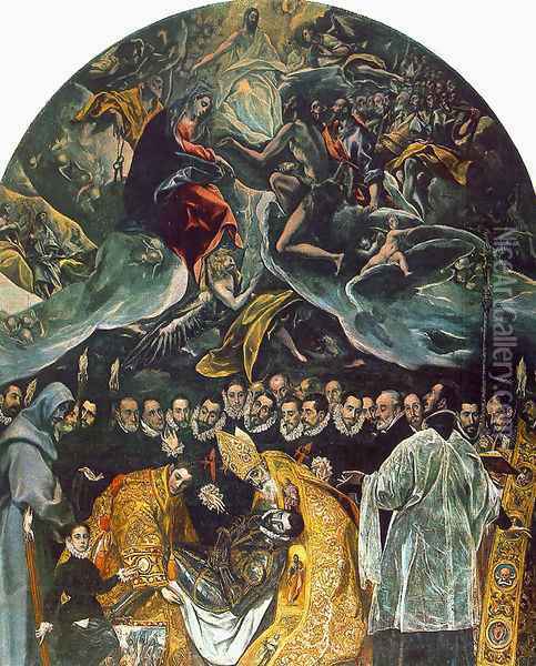 The Burial of Count Orgaz Oil Painting - El Greco (Domenikos Theotokopoulos)