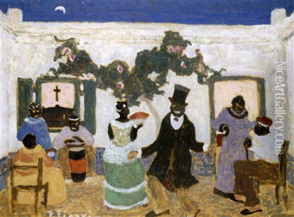 Bride And Groom Oil Painting - Pedro Figari