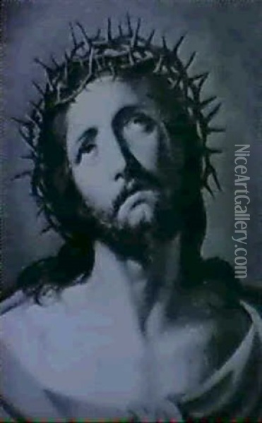 Christ With Crown Of Thorns Oil Painting - Daniele (da Volterra) Ricciarelli