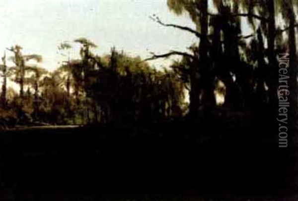 The Bayou Oil Painting - Howard Reeve Newton